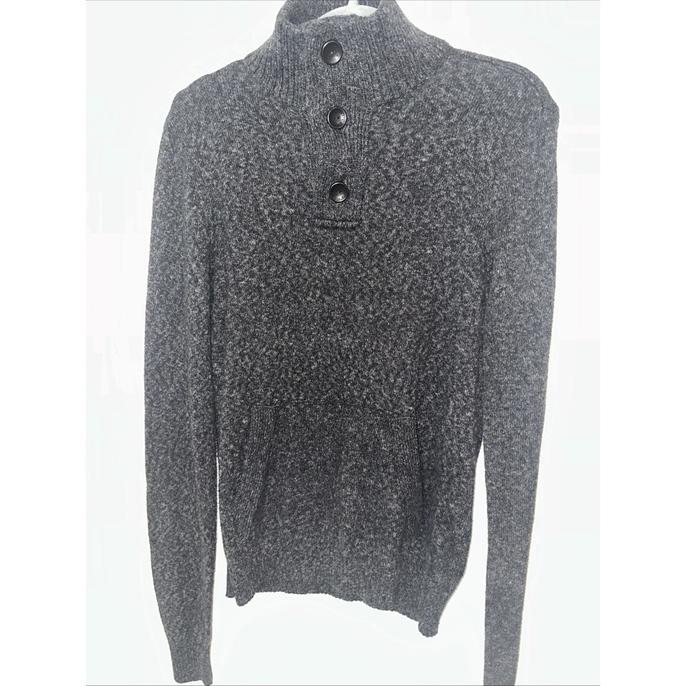 Ambercombie And Fitch Men's Seater Turtle Neck 3 Bottom ‎ Charcoal Size M